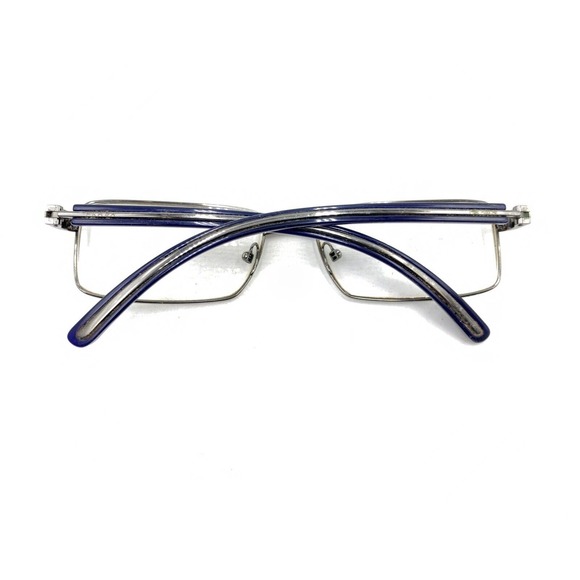 Prada VPR 65L 5AV-1O1 Gunmetal Silver Blue Eyeglasses Frames 55-16 140 Italy - Picture 11 of 12